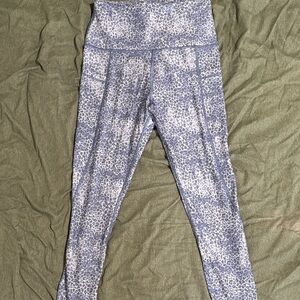 Blue Leopard Print Leggings